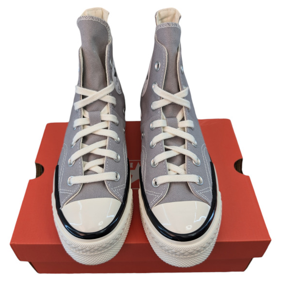 Converse Chuck 70 Plus Totally Neutral Egret Black Platform Sneaker Womens 7.5 - Picture 2 of 10